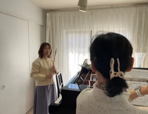 レッスン風景｜フルート指導｜パステル音楽教室